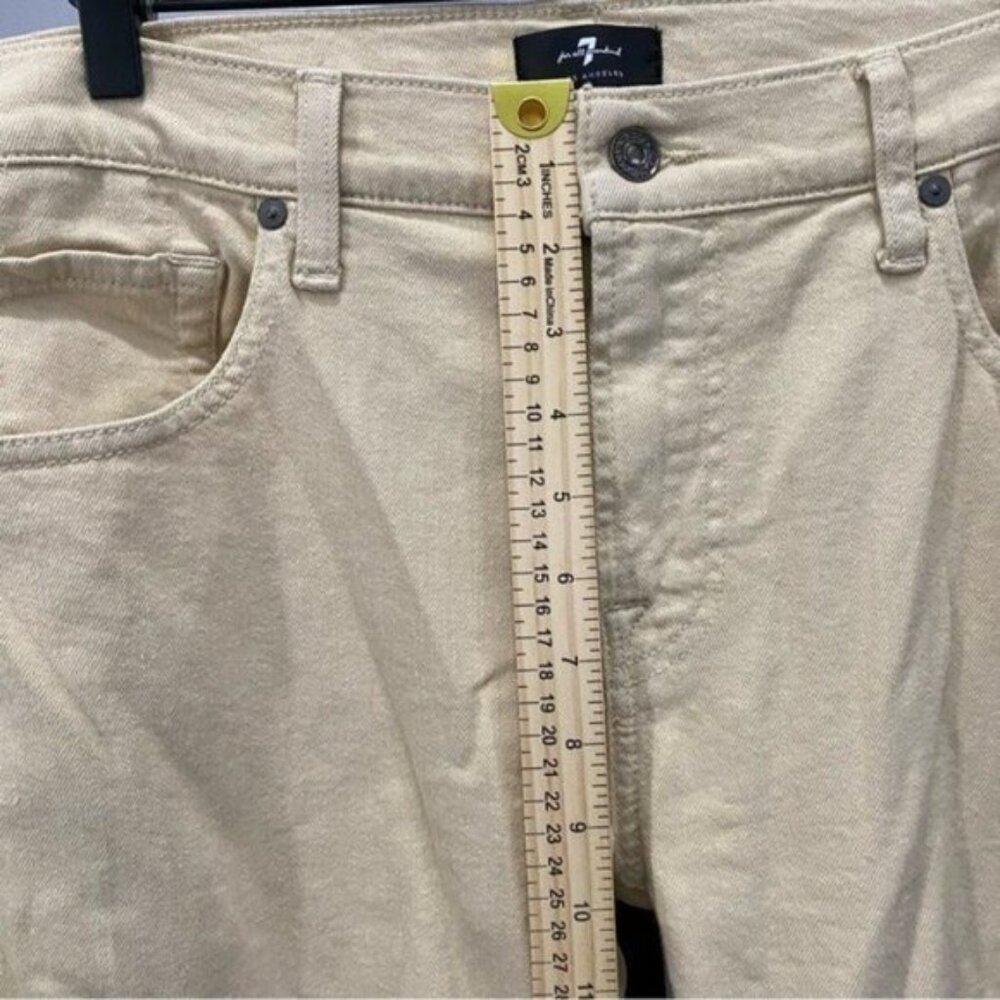 7 For All Mankind Jeans Size 36 x 30 Slimmy Khaki Jean Pants Beige Tan - Picture 5 of 10